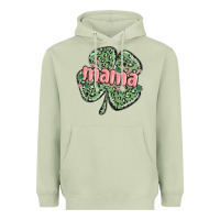 Matcha leopard shamrock mama Heavyweight Hoodie - MaliasSmallBusiness