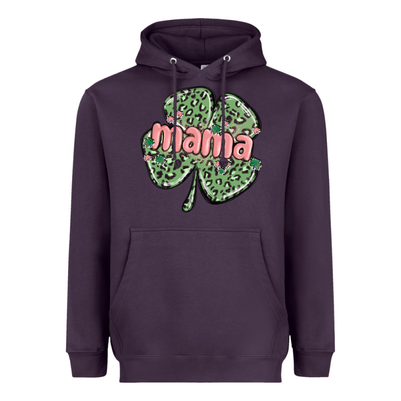 Leopard Shamrock Mama Heavyweight Hoodie by MaliasSmallBusiness | Teevron