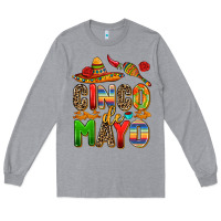 Heather Grey cinco de mayo Long Sleeve Tee - AdoDesignShop