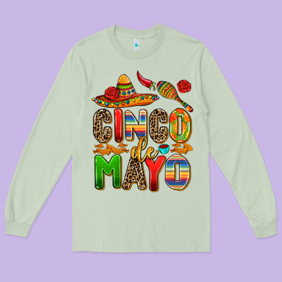 Cinco De Mayo Long Sleeve Tee Designed By Adodesignshop