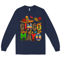 Navy cinco de mayo Long Sleeve Tee - AdoDesignShop
