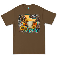 Cacao western texas  and cowhide with sunflower Premium Tee - Artiststas