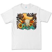 White western texas  and cowhide with sunflower Premium Tee - Artiststas