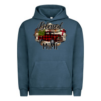 Pigment Midnight Navy Blessed Mimi Christmas Truck Urban Hoodie - Bettercallsaul