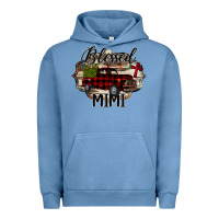 Pigment Pebble Blue Blessed Mimi Christmas Truck Urban Hoodie - Bettercallsaul