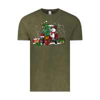 Vintage Olive christmas truck Vintage Tee - RanaPortraitStore