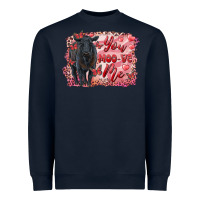 Navy you moo ve  me black angus Heavyweight Sweatshirt - RanaPortraitStore