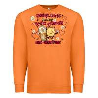 Carrot great days start with iced coffee and gratitude Premium Sweatshirt - MaliasSmallBusiness