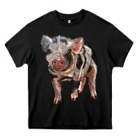 Black Baby Spotted Pig Heavy Core Tee - LillyAllenDesigns