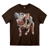 Chocolate Brown Baby Spotted Pig Heavy Core Tee - LillyAllenDesigns