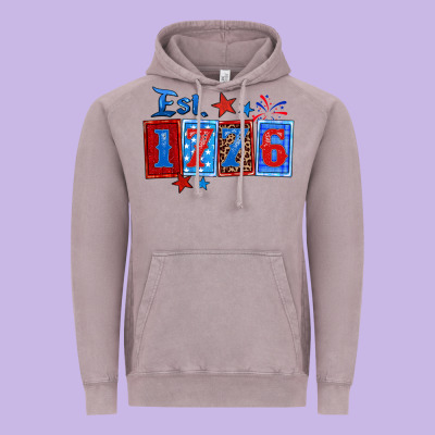 Est 1776 Vintage Hoodie Designed By Zillion Design Studio