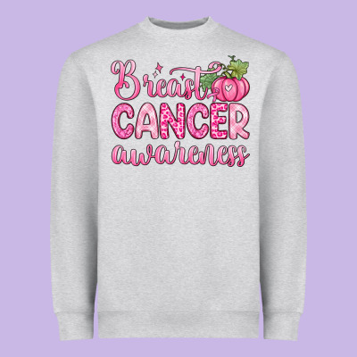 Breast Cancer Awareness Heavyweight Sweatshirt Designed By Zillion Design Studio
