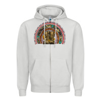 Dove Grey soldier boots camouflage leopard gemstone rainbow Zipper Hoodie - Artiststas
