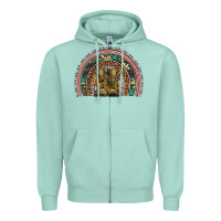 Seafoam soldier boots camouflage leopard gemstone rainbow Zipper Hoodie - Artiststas