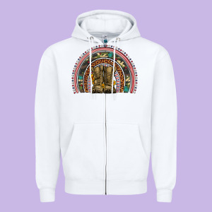 Soldier Boots Camouflage Leopard Gemstone Rainbow Zipper Hoodie Designed By Artiststas