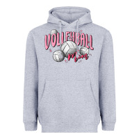 Heather Grey volleyball mom Heavyweight Hoodie - MaliasSmallBusiness