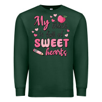 Sports Green my class is full of sweet hearts Premium Sweatshirt - MaliasSmallBusiness