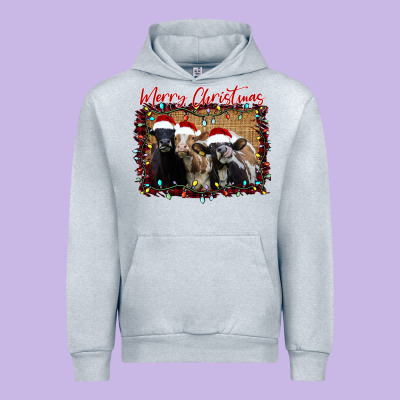 Merry Christmas Cows Urban Hoodie Designed By Bettercallsaul