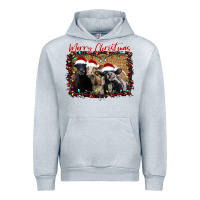 Heather Grey Merry Christmas Cows Urban Hoodie - Bettercallsaul