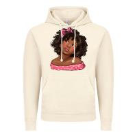 Vintage Artic afro black girlchild kiss with bow Vintage Hoodie - texasbilliewilder
