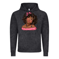 Vintage Black afro black girlchild kiss with bow Vintage Hoodie - texasbilliewilder