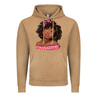 Vintage Camel afro black girlchild kiss with bow Vintage Hoodie - texasbilliewilder