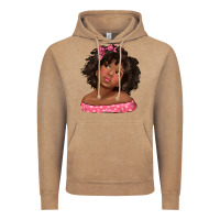 Vintage Coffee afro black girlchild kiss with bow Vintage Hoodie - texasbilliewilder
