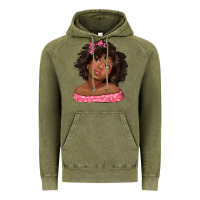 Vintage Olive afro black girlchild kiss with bow Vintage Hoodie - texasbilliewilder