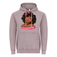 Vintage Zinc afro black girlchild kiss with bow Vintage Hoodie - texasbilliewilder