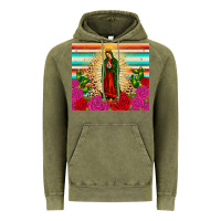 Vintage Olive our lady of guadalupe cactus leopard Vintage Hoodie - JahusDesignShop