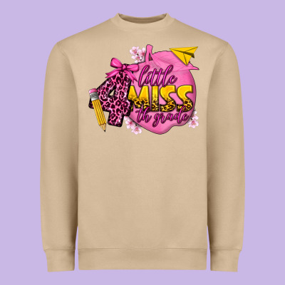 Little Miss 4th Grade Heavyweight Sweatshirt Designed By Texasbilliewilder