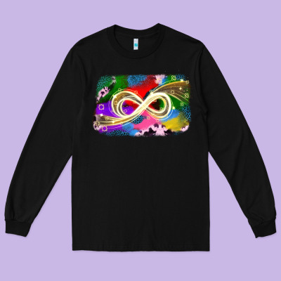 Infinity Symbol Autism Long Sleeve Tee Designed By Jahusdesignshop