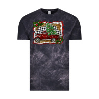 Cloud Black christmas truck with tree Vintage Tee - RanaPortraitStore