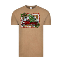 Vintage Coffee christmas truck with tree Vintage Tee - RanaPortraitStore