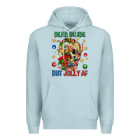 Blue Mist Dead Inside But Jolly Af Premium Hoodie - BundleAndBundleShop