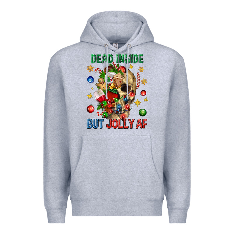 Dead Inside But Jolly Af Premium Hoodie by BundleAndBundleShop | Teevron