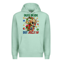 Seafoam Dead Inside But Jolly Af Premium Hoodie - BundleAndBundleShop