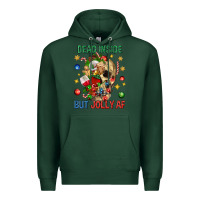 Sports Green Dead Inside But Jolly Af Premium Hoodie - BundleAndBundleShop