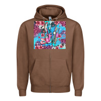 Chestnut dentist element with flowers Zipper Hoodie - AdoDesignShop