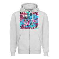 Dove Grey dentist element with flowers Zipper Hoodie - AdoDesignShop