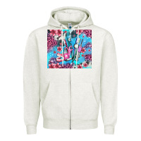 Oatmeal Heather dentist element with flowers Zipper Hoodie - AdoDesignShop