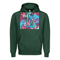 Sports Green dentist element with flowers Zipper Hoodie - AdoDesignShop