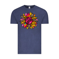 Vintage Denim race  sunflower Vintage Tee - Zillion Design Studio