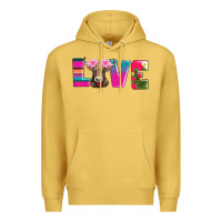 Antique Gold love with braunvieh cow Premium Hoodie - AdoDesignShop