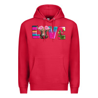 Cardinal love with braunvieh cow Premium Hoodie - AdoDesignShop