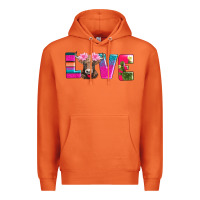 Carrot love with braunvieh cow Premium Hoodie - AdoDesignShop