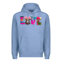 Colony Blue love with braunvieh cow Premium Hoodie - AdoDesignShop