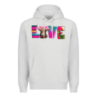 Dove Grey love with braunvieh cow Premium Hoodie - AdoDesignShop