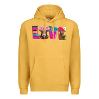 Mustard love with braunvieh cow Premium Hoodie - AdoDesignShop
