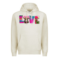 Oatmeal Heather love with braunvieh cow Premium Hoodie - AdoDesignShop